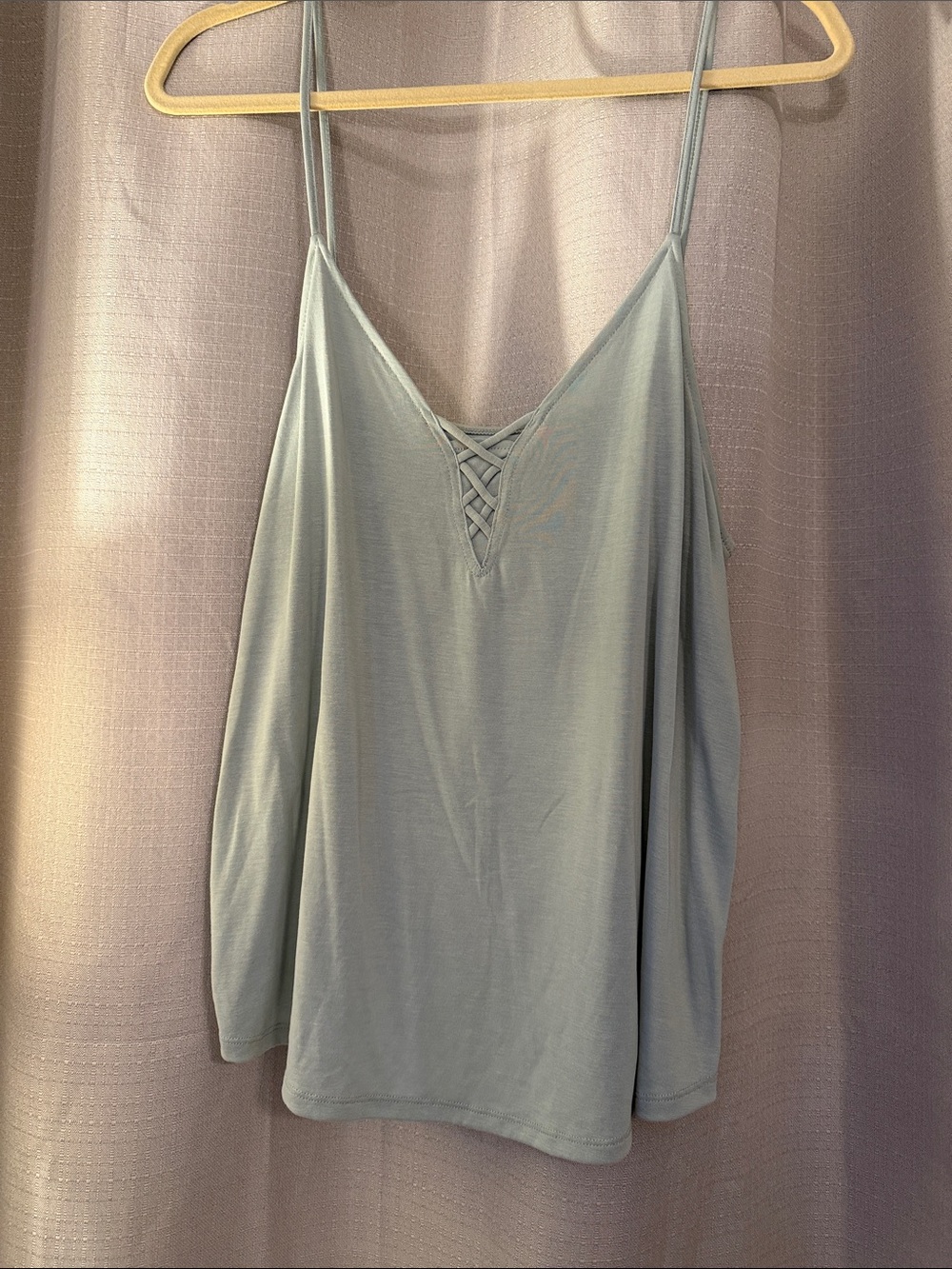 American Eagle Outfitters Sage Green Crisscross V-Neck Camisole